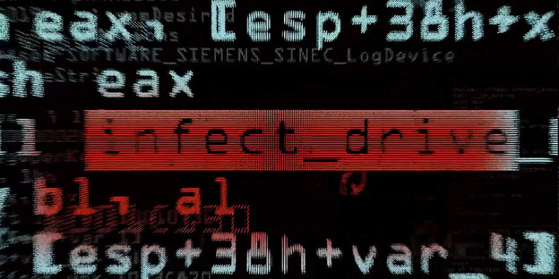 Codezeile des Stuxnet-Virus Codezeile des Stuxnet-Virus