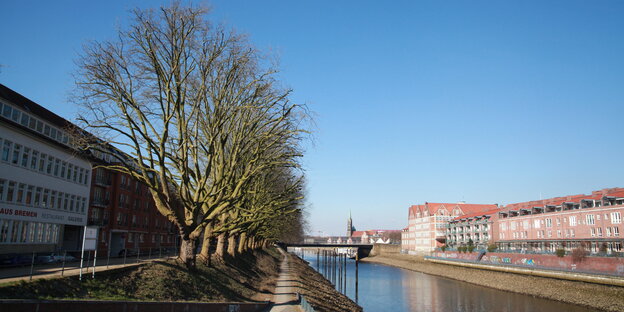 Weserufer in der Bremer Neustadt Weserufer in der Bremer Neustadt