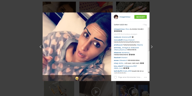 Senna Gamour auf ihrem Instragramaccount. Senna Gamour auf ihrem Instragramaccount.