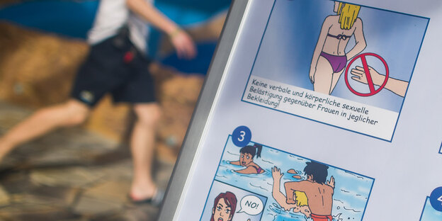 Piktogramme im Schwimmbad Piktogramme im Schwimmbad