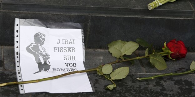 Blumen vor der belgischen Botschaft Blumen vor der belgischen Botschaft