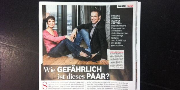 Ein Foto vom Interview in der „Bunten“ Ein Foto vom Interview in der „Bunten“