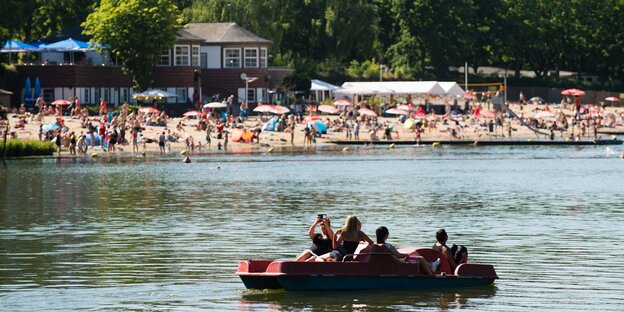 Blick aufs Freibad Plötzensee