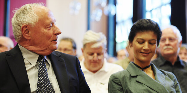 Oskar Lafontaine und Lebensgefährtin Sahra Wagenknecht Oskar Lafontaine und Lebensgefährtin Sahra Wagenknecht