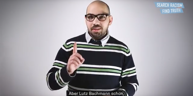 Screenshot aus dem YouTube-Clip von Search Racism Find Truth Screenshot aus dem YouTube-Clip von Search Racism Find Truth