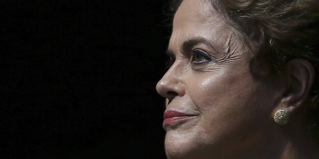 Portrait einer Frau. Es ist Dilma Rousseff Portrait einer Frau. Es ist Dilma Rousseff