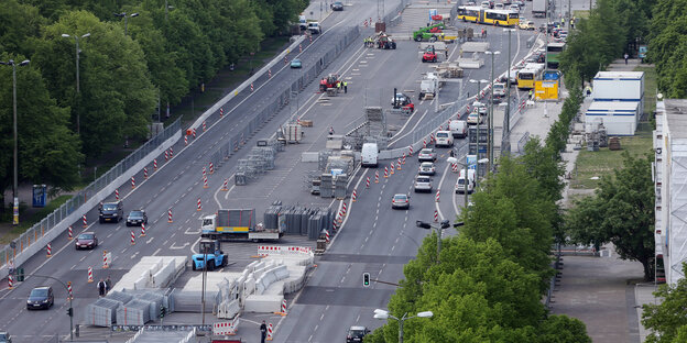 Sperrungen und Baumaßnahmen an der Karl-Marx-Allee