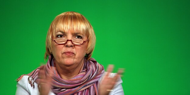 Die Grüne Abgeordnete Claudia Roth Die Grüne Abgeordnete Claudia Roth
