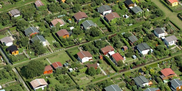 Luftbild von einer Kleingartenanlage Luftbild von einer Kleingartenanlage