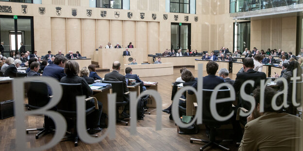 Blick in den Plenarsaal des Bundesrates