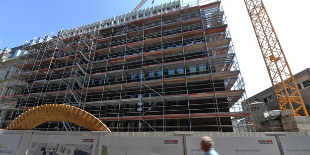 Rohbau des neuen Bremer Landesbankgebäudes in der Bremer Innenstadt. Rohbau des neuen Bremer Landesbankgebäudes in der Bremer Innenstadt.