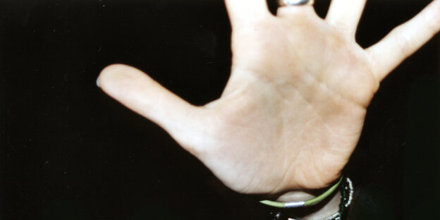 Abweisende Handinnenfläche Abweisende Handinnenfläche