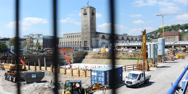 Baustelle des Stuttgarter Bahnhofs Baustelle des Stuttgarter Bahnhofs