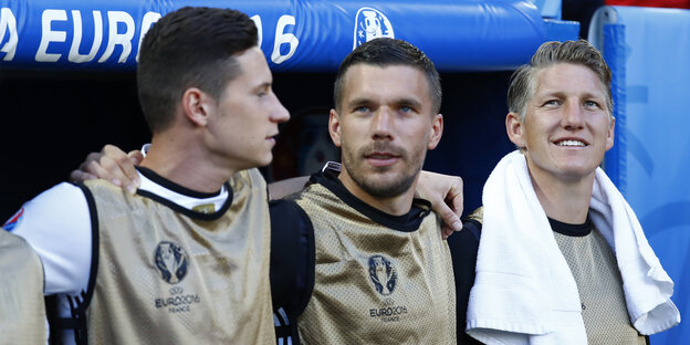 Draxler, Podolski und Schweini zusammen bei der Euro2016 Draxler, Podolski und Schweini zusammen bei der Euro2016
