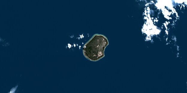 Luftaufnahme der Insel Nauru