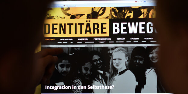 Die Website der "Identitären Bewegung" Die Website der "Identitären Bewegung"
