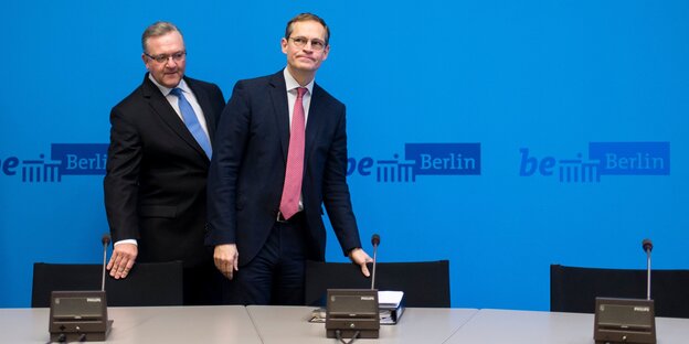 Müller und Senator Henkel Müller und Senator Henkel