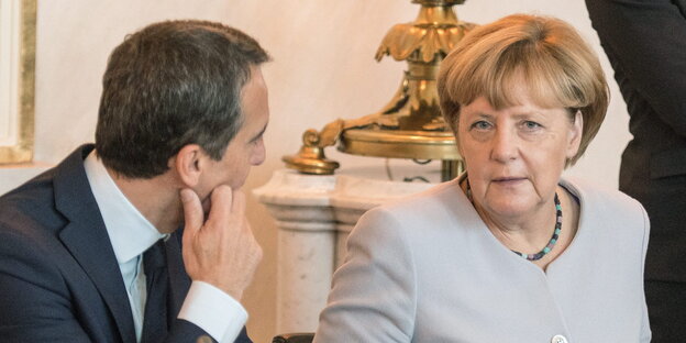 Kern und Merkel im Gespräch Kern und Merkel im Gespräch