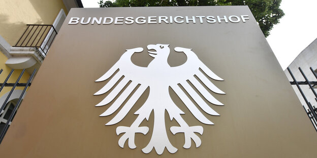 Hinweisschild Bundesgerichtshof Hinweisschild Bundesgerichtshof