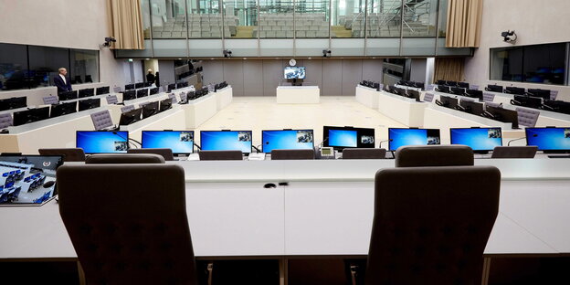 Ein Verhandlungssaal im Internationale Strafgerichtshof Ein Verhandlungssaal im Internationale Strafgerichtshof