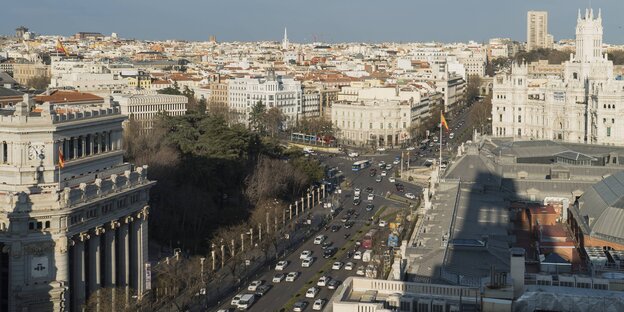 Luftaufnahme der Innenstadt von Madrid Luftaufnahme der Innenstadt von Madrid