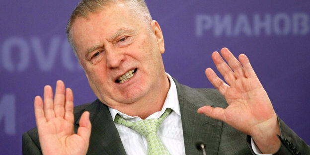 Der russische Politiker Wladimir Schirinowski Der russische Politiker Wladimir Schirinowski
