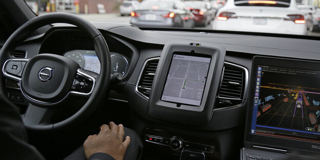 Testfahrt mit Uber-Auto in San Francisco Testfahrt mit Uber-Auto in San Francisco