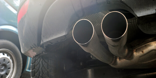 Auspuffanlage an eienm Dieselfahrzeug Auspuffanlage an eienm Dieselfahrzeug