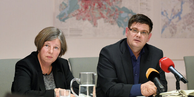 Andrej Holm und Stadtentwicklungssenatorin Katrin Lompscher Andrej Holm und Stadtentwicklungssenatorin Katrin Lompscher