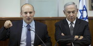 Israels Premierminister Netanjahu und sein Erziehungsminister Naftali Bennett