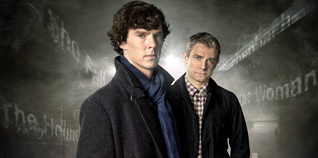 Sherlock Holmes und John Watson im Portrait