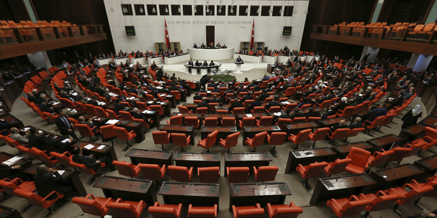 Blick auf den Parlamentssaal der Türkei Blick auf den Parlamentssaal der Türkei