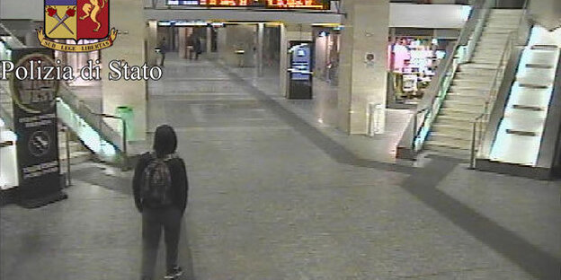 Anis Amri im Bahnhof von Turin Anis Amri im Bahnhof von Turin