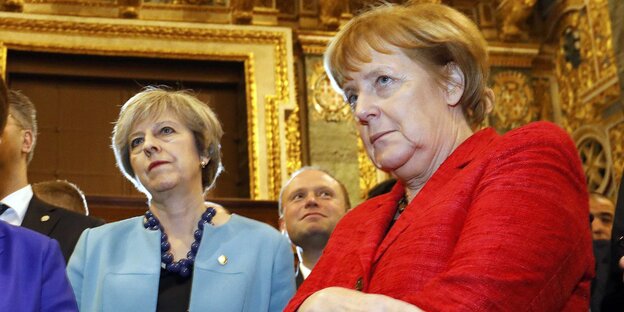 Theresa May und Angela Merkel in Valletta Theresa May und Angela Merkel in Valletta