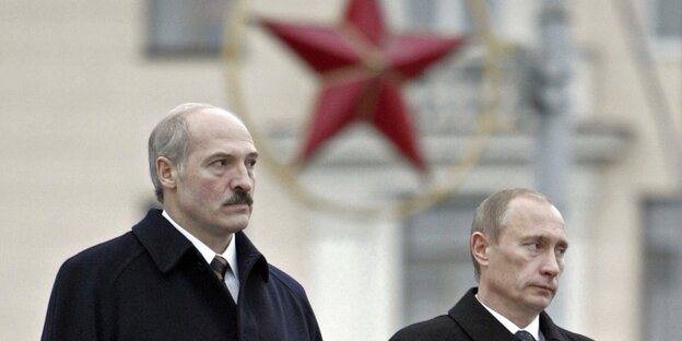 Alexander Lukaschenko (l.) und Wladimir Putin Alexander Lukaschenko (l.) und Wladimir Putin