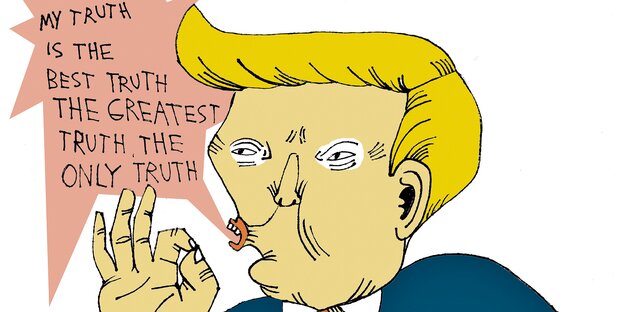 Donald Trump als Illustration Donald Trump als Illustration