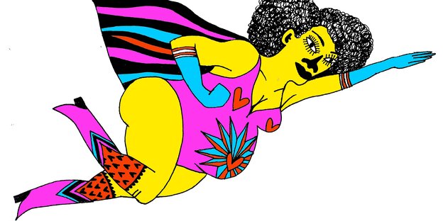 Illustration einer Superwomen Illustration einer Superwomen