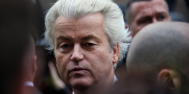Nahaufnahme von Geert Wilders Nahaufnahme von Geert Wilders