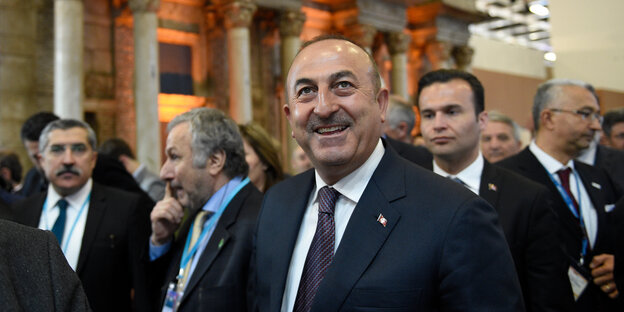 Der türkische Außenminister Mevlüt Cavusoglu auf der ITB Der türkische Außenminister Mevlüt Cavusoglu auf der ITB