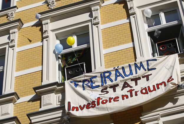 Transpi an hausfassade: Freiräume statt Investorenträume Transpi an hausfassade: Freiräume statt Investorenträume