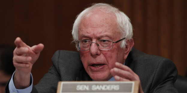 Porträtfoto des US-Senators Bernie Sanders Porträtfoto des US-Senators Bernie Sanders