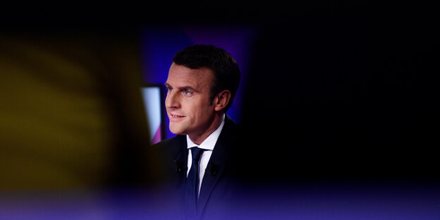 Der unabhängige Präsidentschaftskandidat Emmanuel Macron Der unabhängige Präsidentschaftskandidat Emmanuel Macron