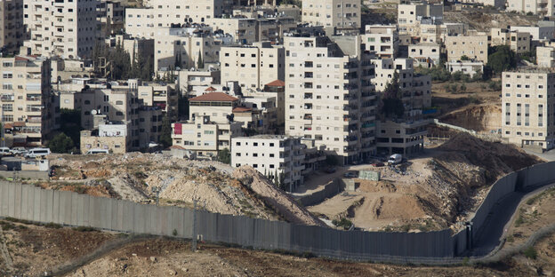 Bild vom Sicherheitszaun rund um Jerusalem