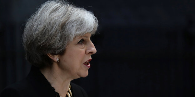 Theresa May im Profil Theresa May im Profil