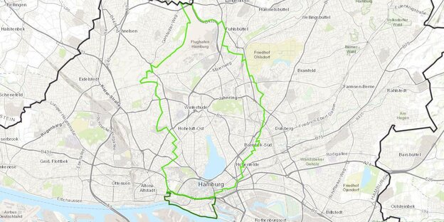 Eine Karte von Hamburg Eine Karte von Hamburg
