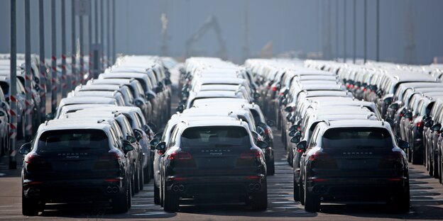 Viele Porsche Cayennes