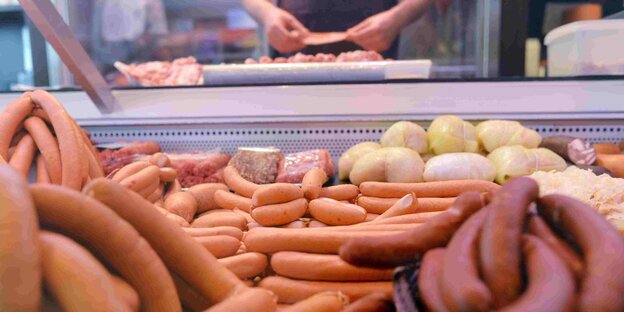 Wurst in der Theke Wurst in der Theke