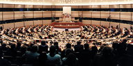 Ein Blick in den Plenarsaal des EU-Parlaments in Brüssel