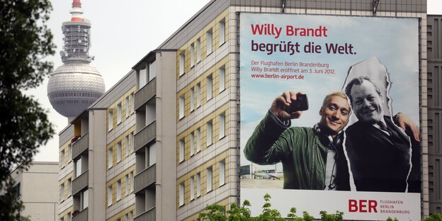 Werbeplakat für den BER Werbeplakat für den BER