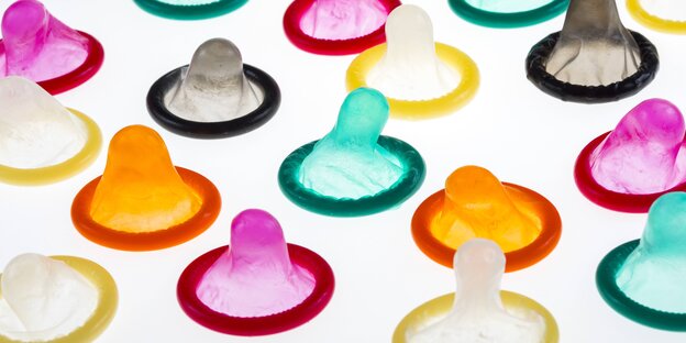 Viele bunte Kondome Viele bunte Kondome